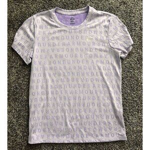 Under Armour Tech Wordmark Jacquard Short Sleeve T-Shirt Womens Small 1384240